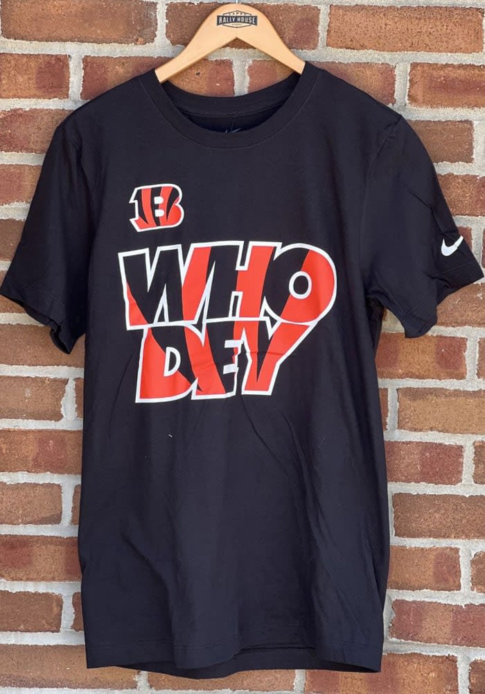 Nike Cincinnati Bengals Black WHO DEY Short Sleeve T Shirt