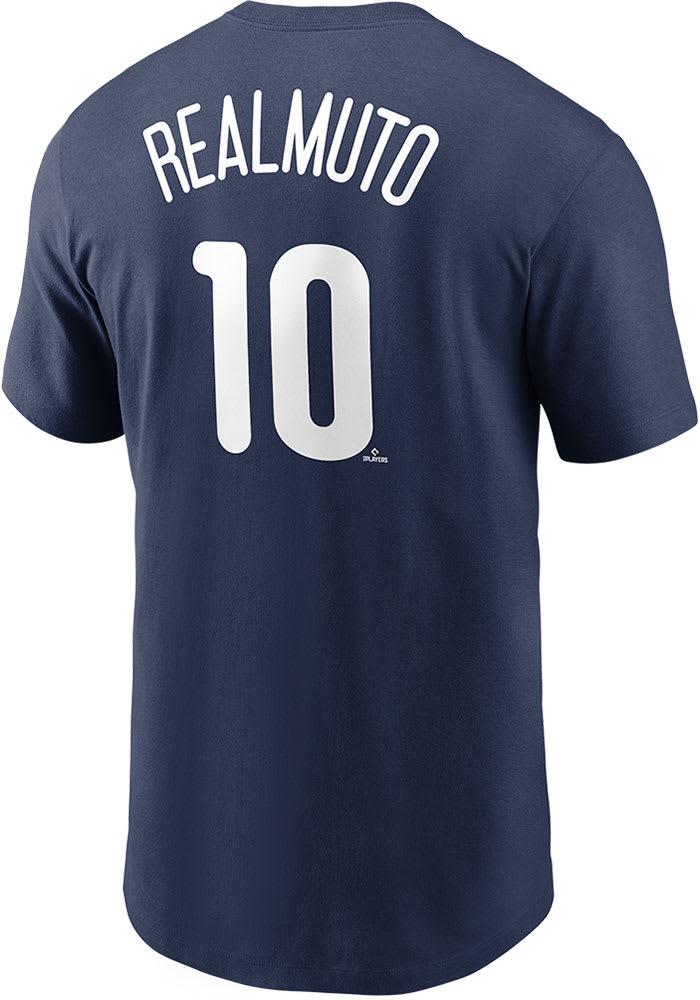 JT Realmuto Philadelphia Phillies Navy Blue Name Number Short Sleeve Player T Shirt