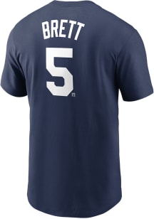 George Brett Kansas City Royals Navy Blue Name Number Short Sleeve Player T Shirt
