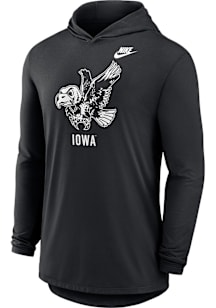 Mens Iowa Hawkeyes Black Nike Legacy Hooded Sweatshirt