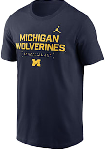 Nike Michigan Wolverines Blue Jordan DriFIT Short Sleeve T Shirt