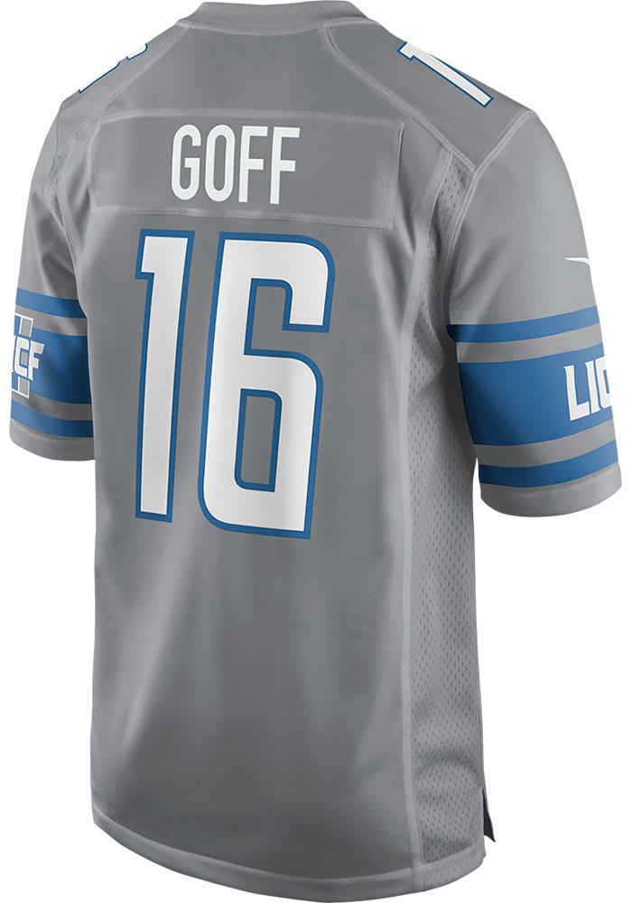 Jared Goff Nike Detroit Lions Grey ALTERNATE GAME Football Jersey
