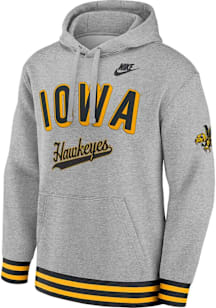 Nike Iowa Hawkeyes Mens Grey Legacy Retro Long Sleeve Hoodie