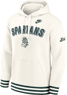 Nike Michigan State Spartans Mens White Legacy Retro Long Sleeve Hoodie