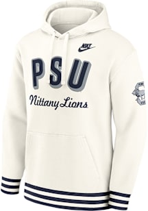 Mens Penn State Nittany Lions White Nike Legacy Retro Hooded Sweatshirt
