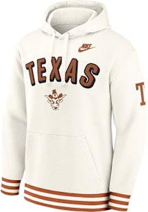 Nike Texas Longhorns Mens White Legacy Retro Long Sleeve Hoodie