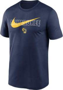 Nike Milwaukee Brewers Navy Blue City Swoosh Legend Short Sleeve T Shirt