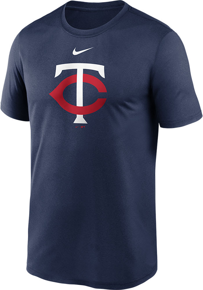 Nike Minnesota Twins Navy Blue Large Logo Legend Short Sleeve T Shirt
