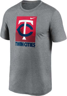 Nike Minnesota Twins Charcoal Local Logo Legend Short Sleeve T Shirt