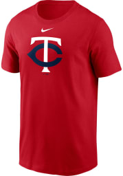 Nike Minnesota Twins Red Primary Logo Short Sleeve T Shirt