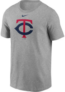 Nike Minnesota Twins Charcoal Large Logo Short Sleeve T Shirt