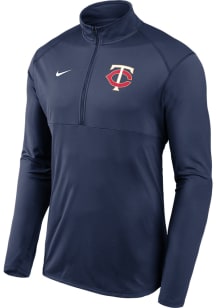 Nike Minnesota Twins Mens Navy Blue Logo Element Long Sleeve 1/4 Zip Pullover