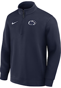 Nike Penn State Nittany Lions Mens Navy Blue DriFIT Coaches Long Sleeve Qtr Zip Pullover
