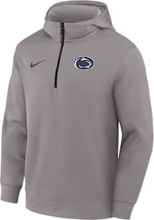 Nike Penn State Nittany Lions Mens Ash DriFIT Half Zip Hood