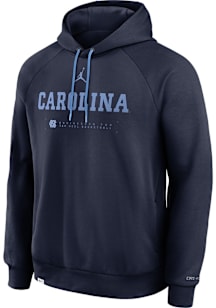 Nike North Carolina Tar Heels Mens Navy Blue Jordan DriFIT Practice Long Sleeve Hoodie