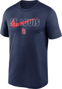 Nike St Louis Cardinals Navy Blue City Swoosh Legend Short Sleeve T Shirt