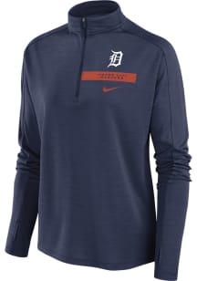 Nike Detroit Tigers Womens Navy Blue Local 1/4 Zip Pullover