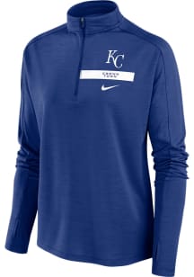 Nike KC Royals Womens Light Blue Local 1/4 Zip Pullover