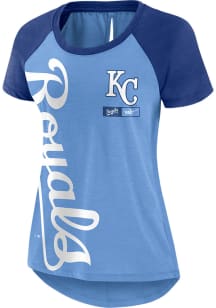Nike Kansas City Royals Womens Light Blue Rewind Short Sleeve T-Shirt