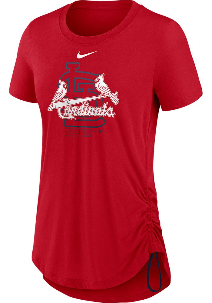 St Louis Cardinals Womens White Tailgate Raglan LS Tee