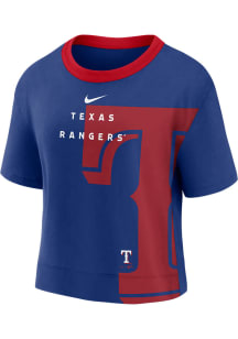 Nike Texas Rangers Womens Blue First Short Sleeve T-Shirt
