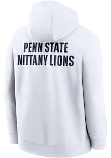 Mens Penn State Nittany Lions White Nike Club Fleece Basketball Hooded Sweatshirt