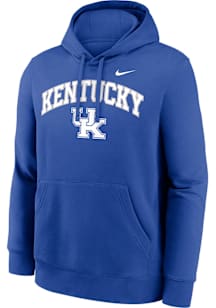 Nike Kentucky Wildcats Mens Blue Embroidered Arch Mascot Long Sleeve Hoodie