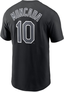 Yoan Moncada Chicago White Sox Black Refresh Name Number Short Sleeve Player T Shirt