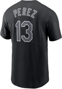 Salvador Perez Kansas City Royals Black Refresh Name Number Short Sleeve Player T Shirt