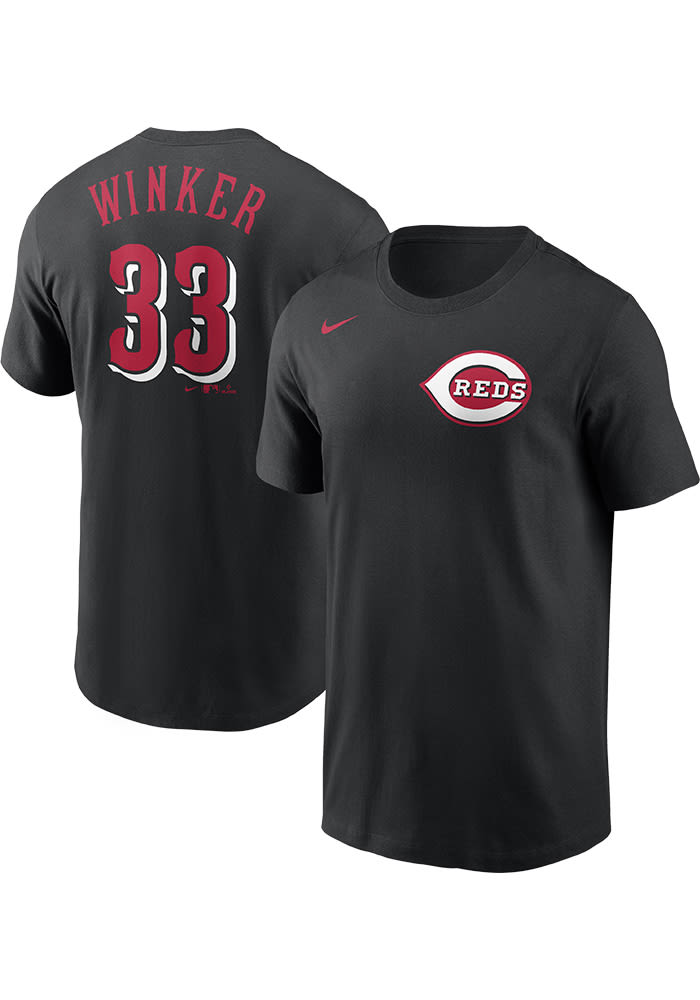 Jesse Winker Cincinnati Reds Name Number Short Sleeve Player T Shirt