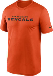 Nike Cincinnati Bengals Orange Wordmark Legend Short Sleeve T Shirt