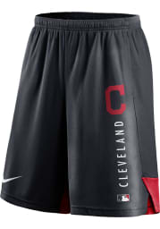 Nike Cleveland Indians Mens Navy Blue Dry Training Shorts