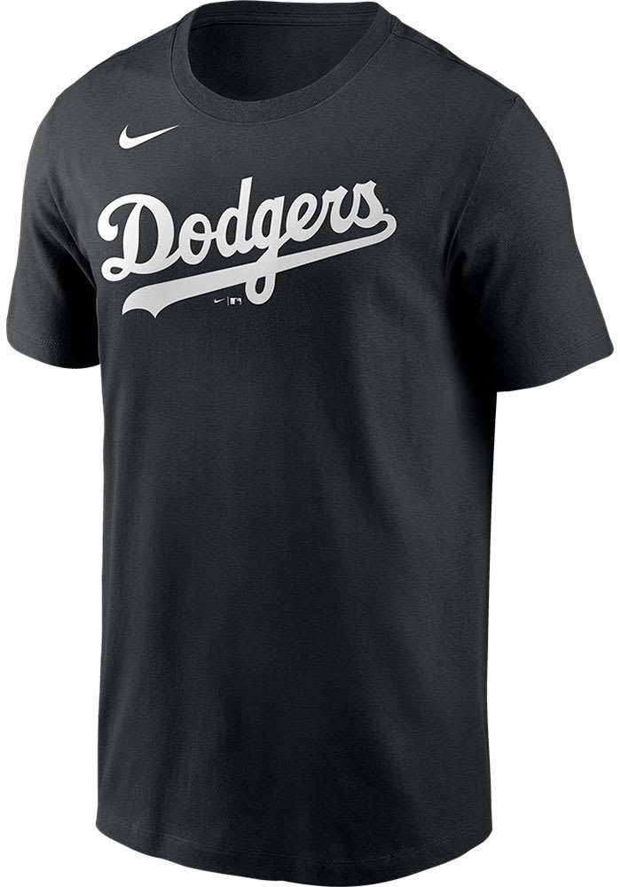 yasomayu‼️ロサンゼルス　Nike Dodgers ブラック Nike Los Angeles Dodgers BLACK Wordmark Short Sleeve T Shirt