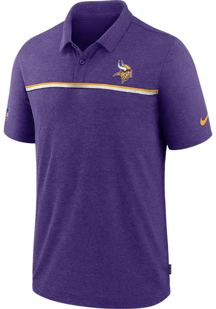 Nike Minnesota Vikings Mens Purple Sideline Short Sleeve Polo