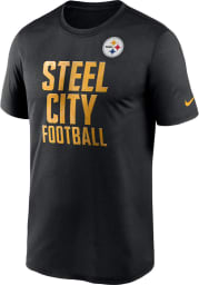 Nike Pittsburgh Steelers Black Logo Legend Short Sleeve T Shirt