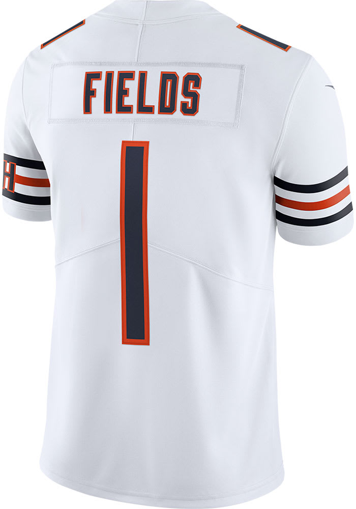 Justin Fields Nike Chicago Bears Mens White ROAD Limited Football Jersey