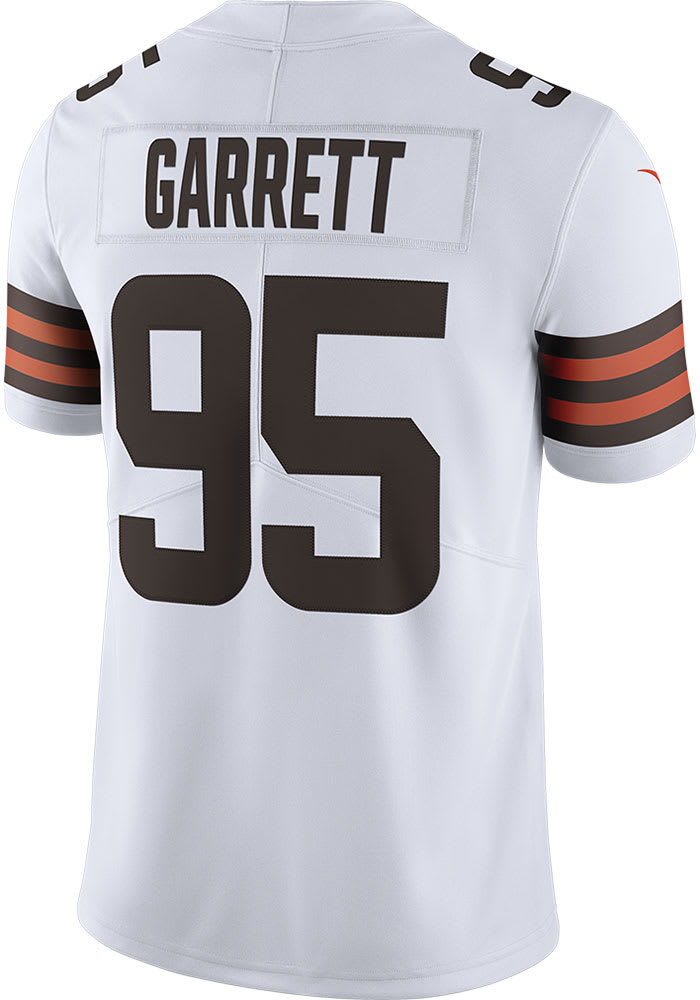 Men's Nike Myles Garrett Brown Cleveland Browns Team Player Name & Number T- Shirt 