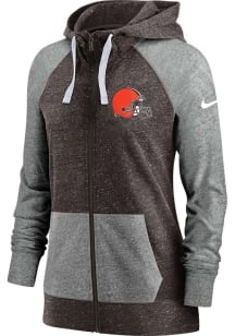 Nike Cleveland Browns Womens Grey Vintage Long Sleeve Full Zip Jacket