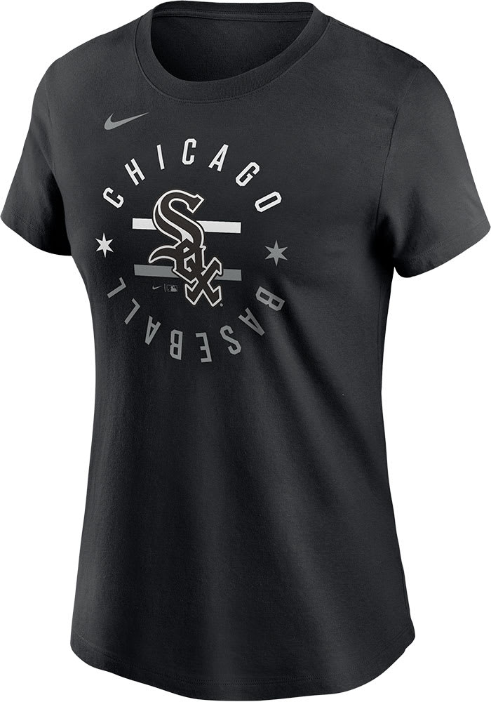 Nike Chicago White Sox Womens Black Local Short Sleeve T-Shirt