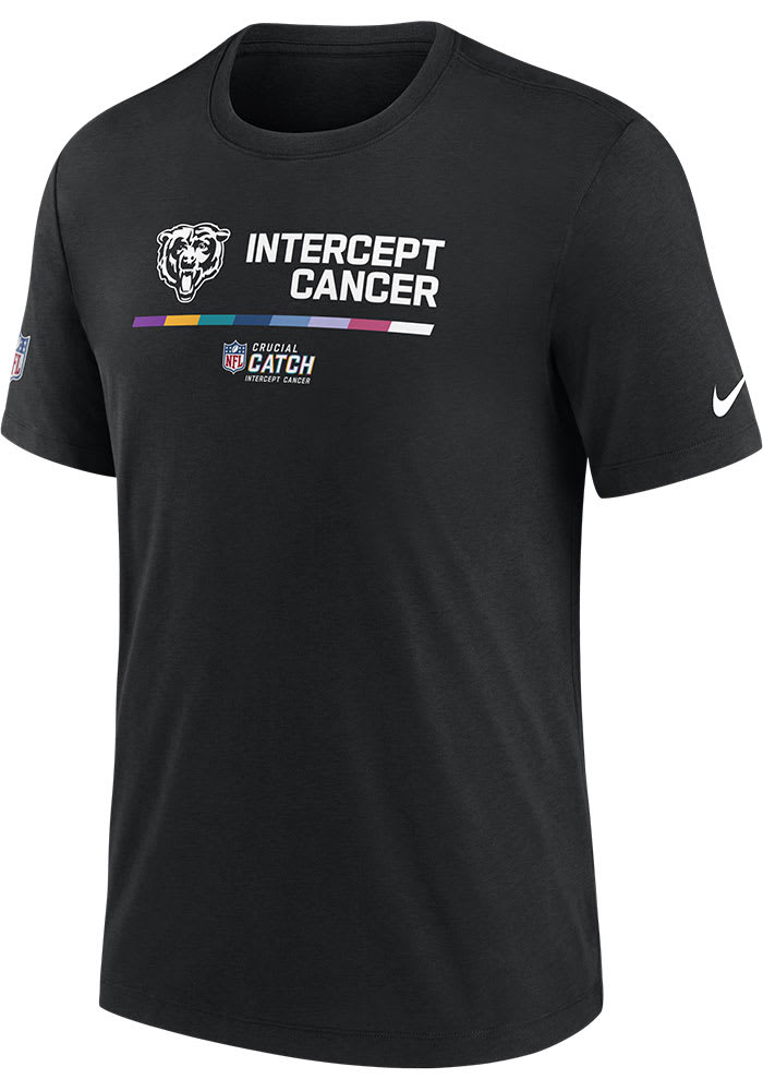 Nike Chicago Bears Black CRUCIAL CATCH Short Sleeve T Shirt