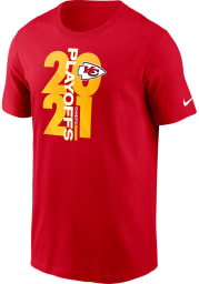 Nike Kansas City Chiefs Red Playoff Participant Short Sleeve T Shirt