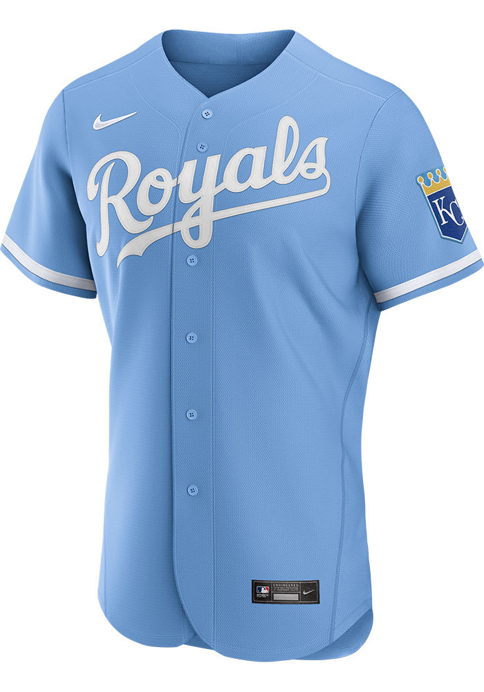 Men's Kansas City Royals Nike Light Blue 2022 Alternate Authentic Jersey