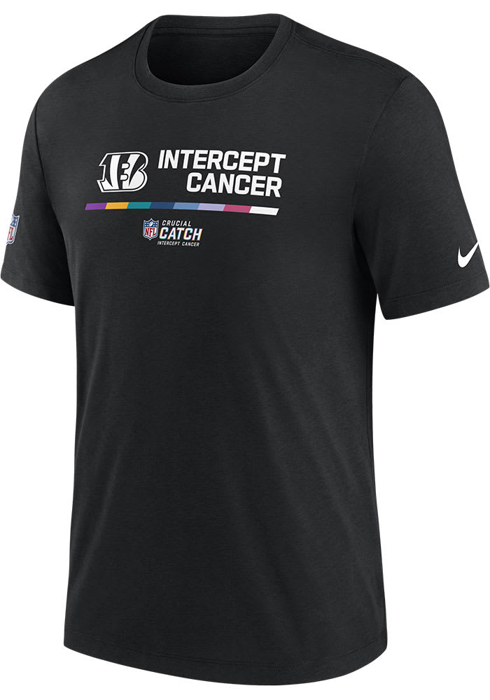 Nike Cincinnati Bengals Black CRUCIAL CATCH Short Sleeve T Shirt