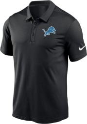Nike Detroit Lions Mens Black Team Logo Short Sleeve Polo