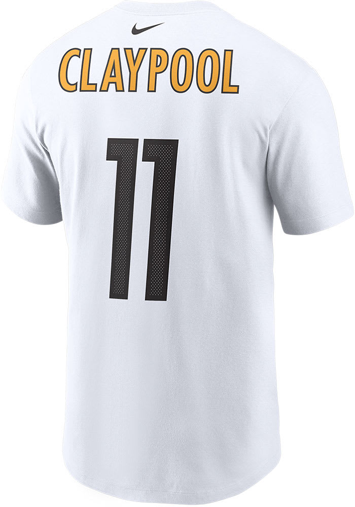 Chase Claypool Pittsburgh Steelers White Name Number Short Sleeve Player T Shirt