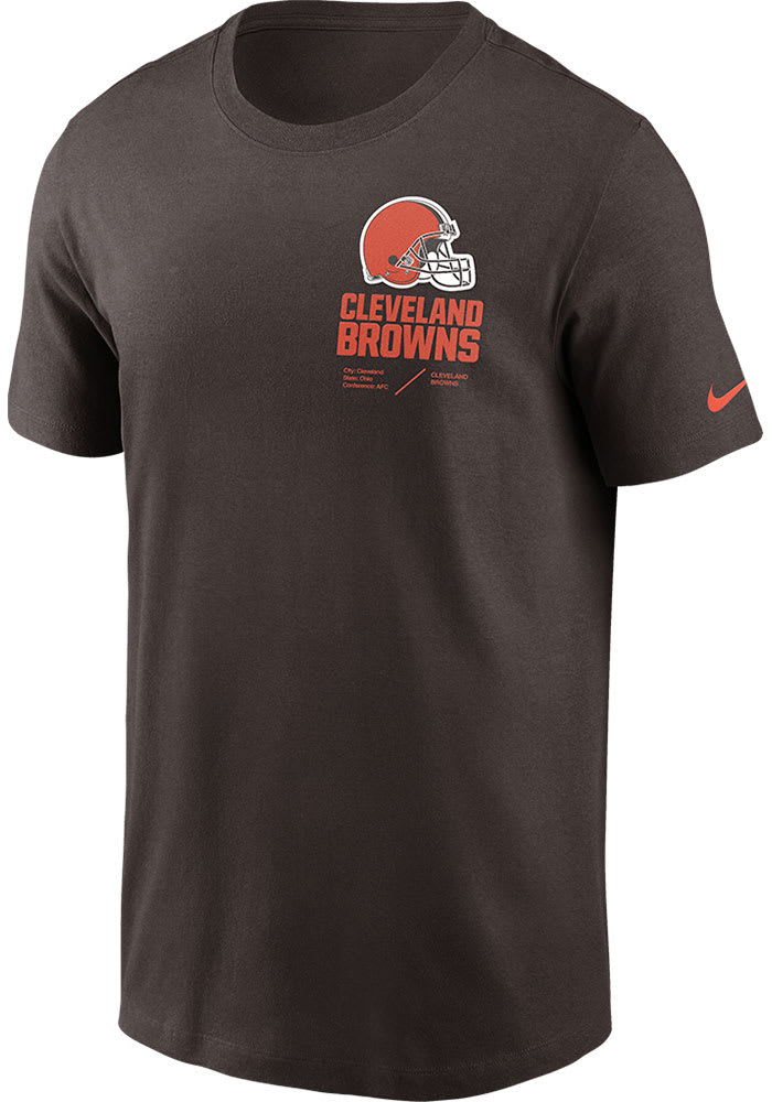 Nike Cleveland Browns Brown TEAM ISSUE Short Sleeve T Shirt
