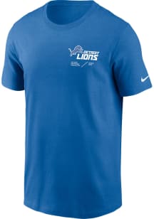 Nike Detroit Lions Blue TEAM ISSUE Short Sleeve T Shirt