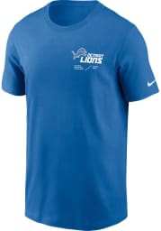 Nike Detroit Lions Blue TEAM ISSUE Short Sleeve T Shirt
