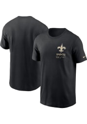 Nike New Orleans Saints Black TEAM ISSUE Short Sleeve T Shirt