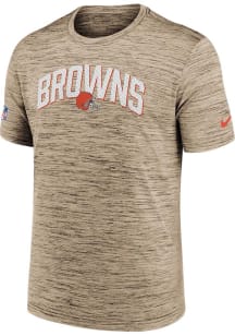 Nike Cleveland Browns Brown SIDELINE VELOCITY Short Sleeve T Shirt